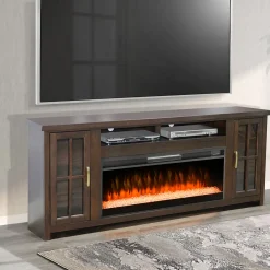 New Levi Media Console & Crystal Fire Insert Electric Fireplaces