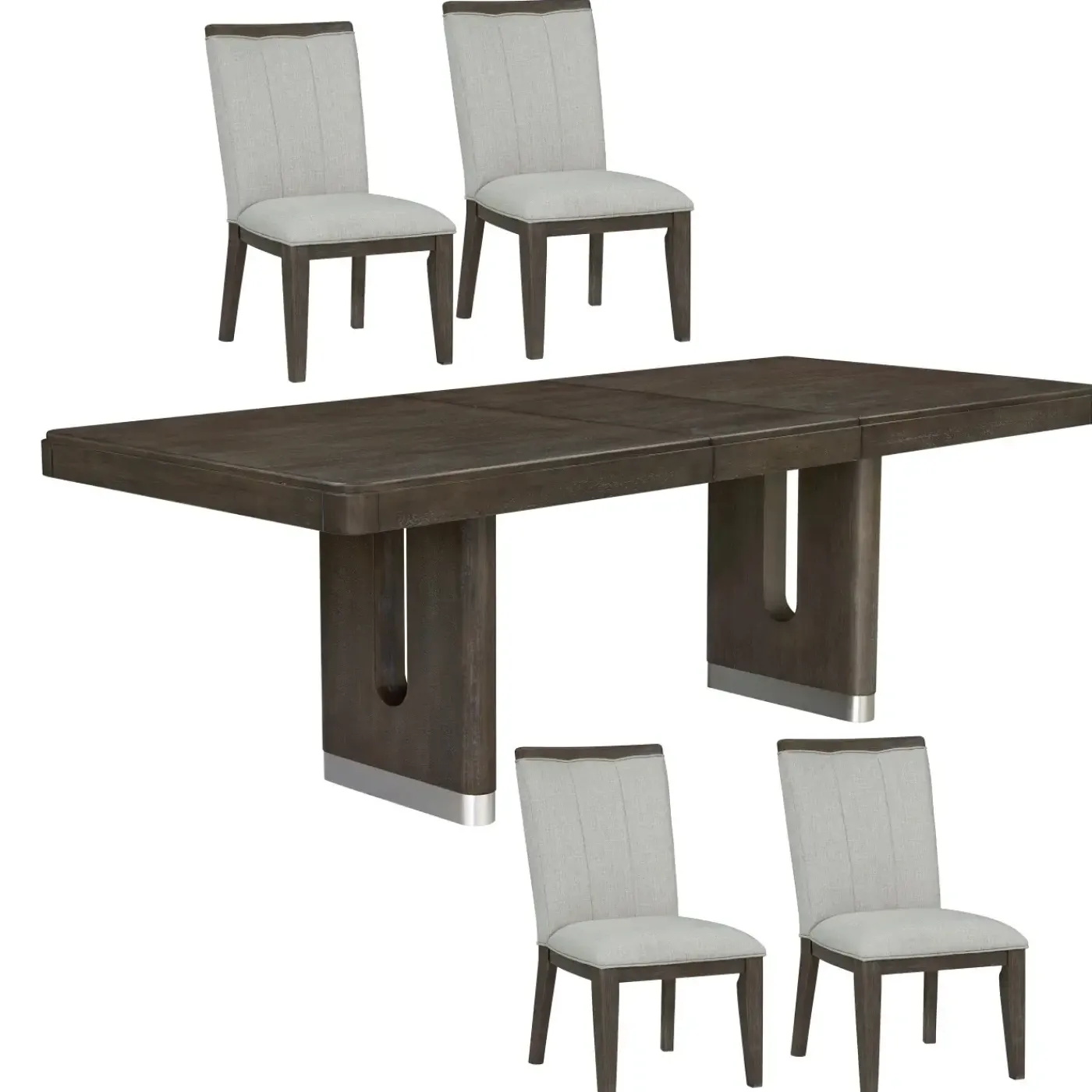 Best Lumen Extendable Pedestal Dining Table & 4 Side Chairs Dining Room Sets|All Outlet & Clearance Items