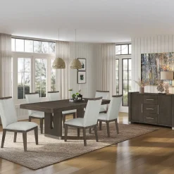 Discount Lumen Extendable Pedestal Dining Table & 6 Side Chairs Dining Room Sets|All Outlet & Clearance Items