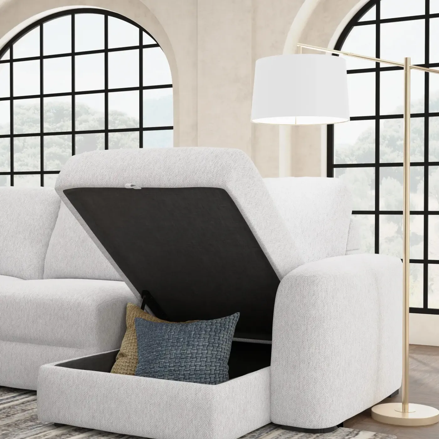 Luna 7pc Sectional with RAF Chaise Living Room Sets|Sectionals