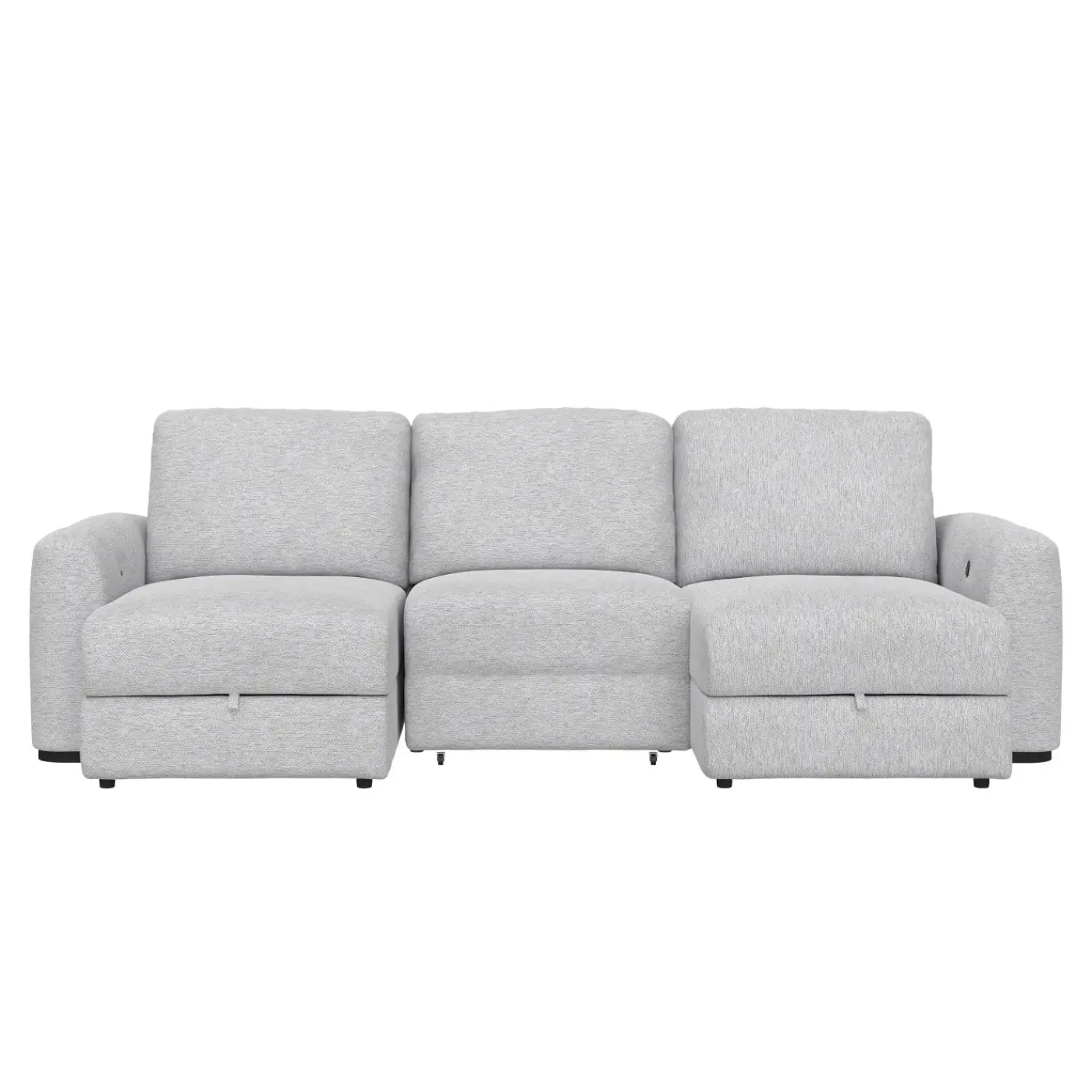 Best Luna 3pc Slide Double Chaise Living Room Sets|Sectionals