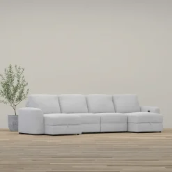 Discount Luna 4pc Slide Double Chaise Living Room Sets|Sectionals
