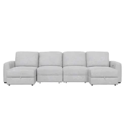 Discount Luna 4pc Slide Double Chaise Living Room Sets|Sectionals