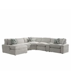 Discount Lush 6pc Left Chaise Power Sectional Living Room Sets|Sectionals