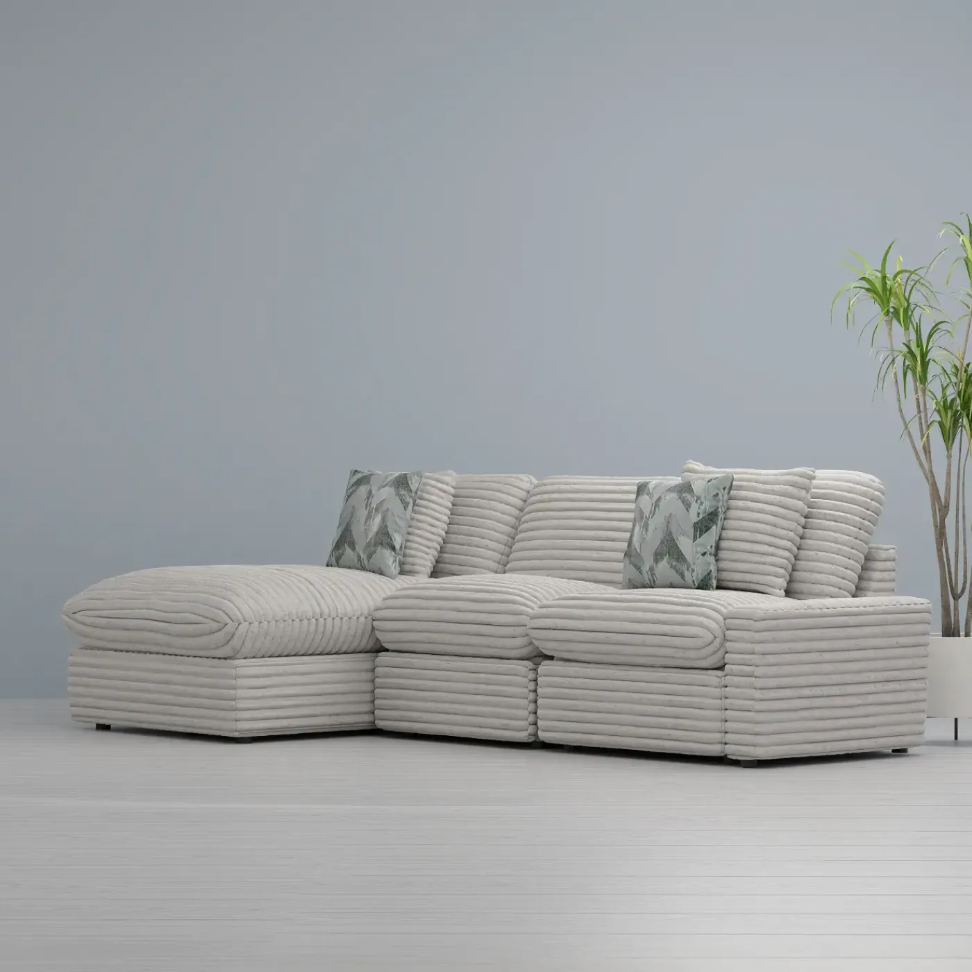 Lush 3pc Power Left Sofa Chaise Living Room Sets|Sectionals