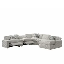 New Lush 6pc Right Chaise Power Sectional Living Room Sets|Sectionals