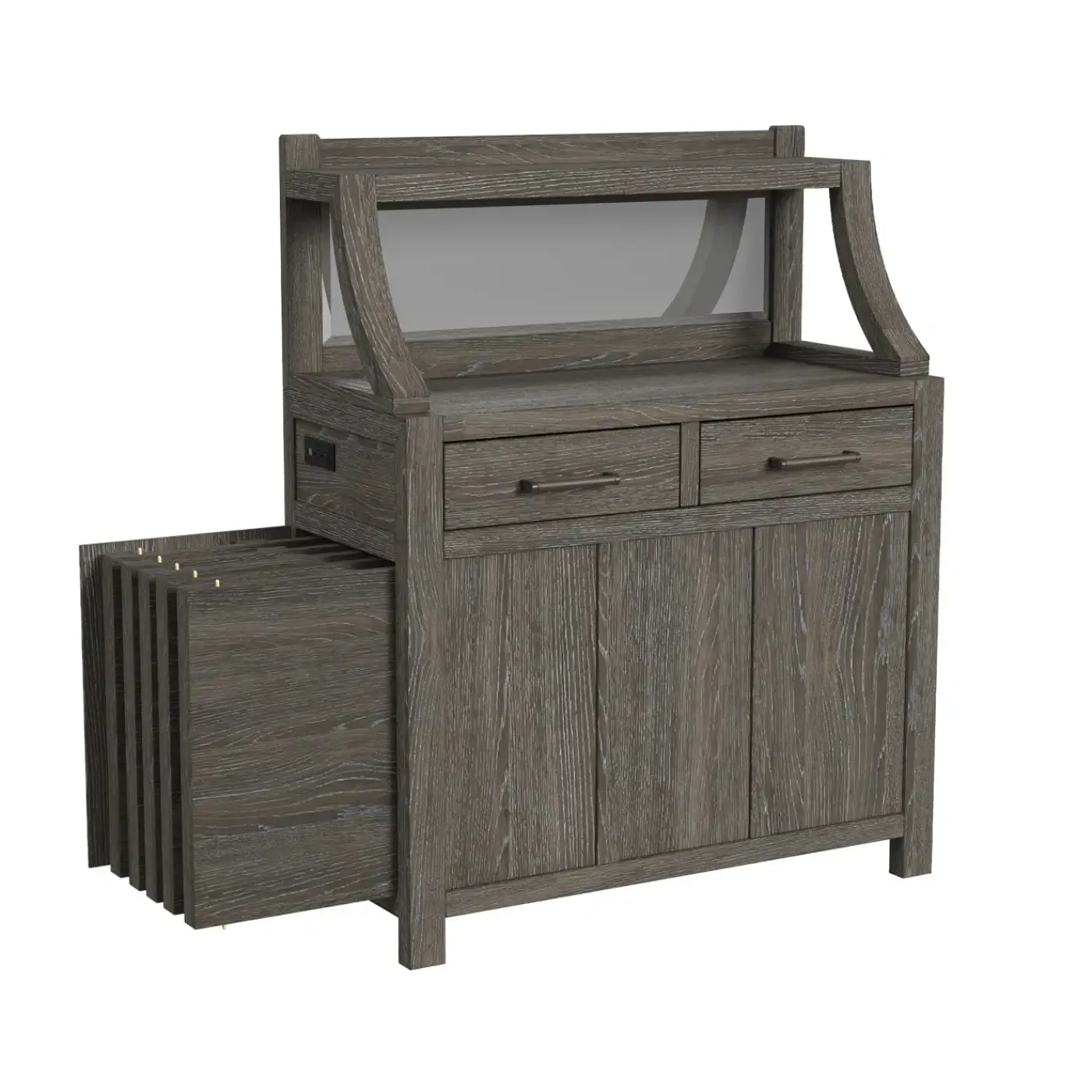 Best Madison Buffet Hutch with Mirror Buffets & Servers