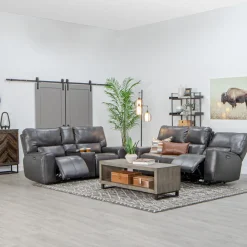 Hot Malone Gray Reclining Living Room Set Living Room Sets|Reclining Furniture