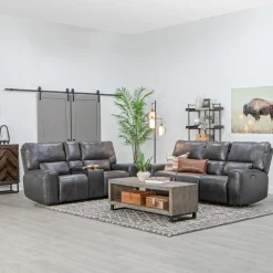 Hot Malone Gray Reclining Living Room Set Living Room Sets|Reclining Furniture