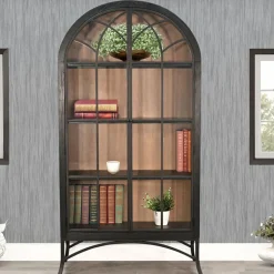 Best Marbella-New! Cabinet with Glass Doors Bookcases & File Cabinets