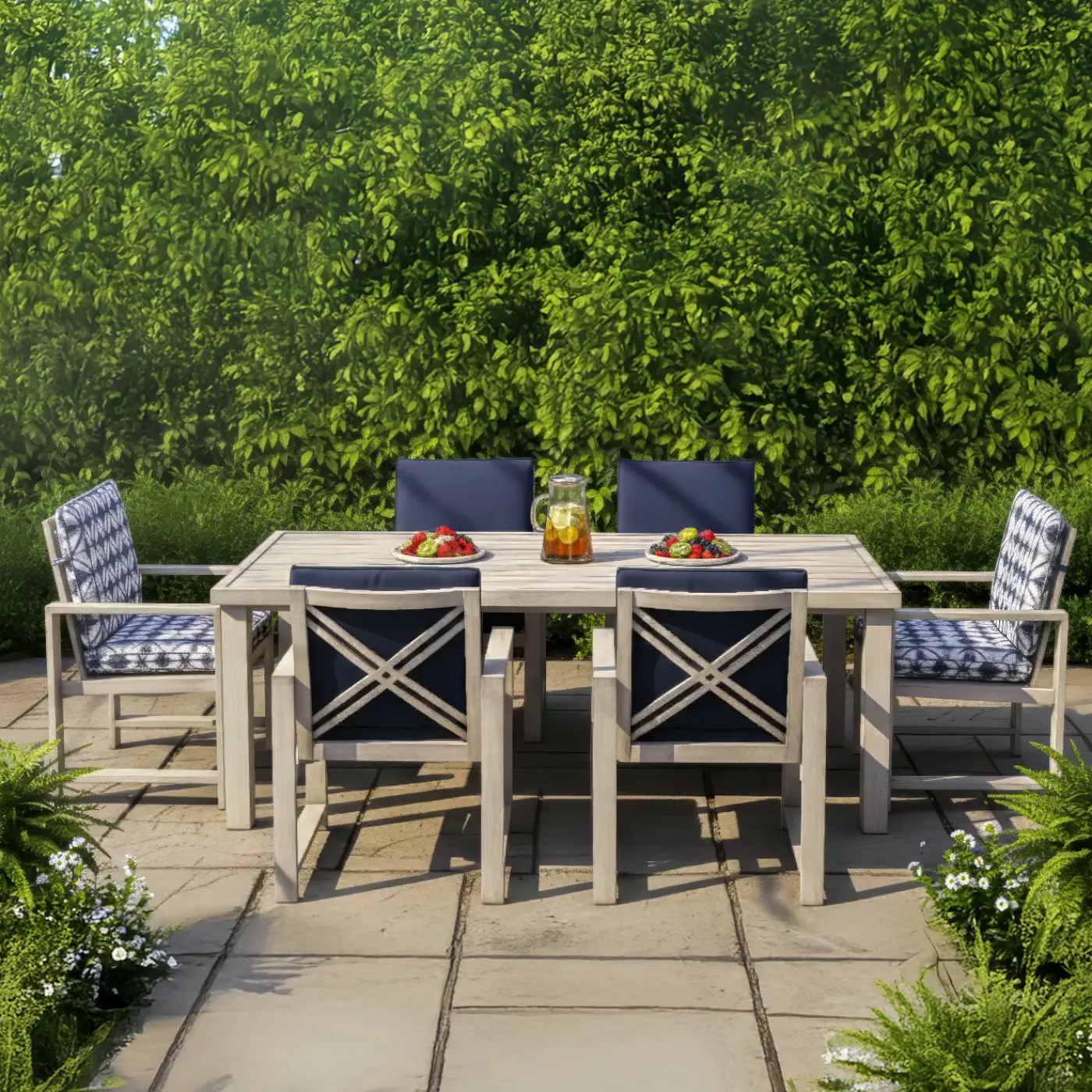 Hot Melbourne Outdoor Dining Set-New! Outdoor 7pc Dining Set: Rectangle Table, 2 Arm Chairs & 6 Side Chairs Outdoor Dining|Outdoor Furniture Sets