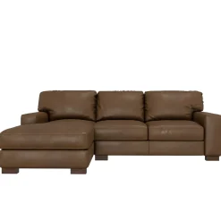 Best Monarch 2pc Leather Sofa Chaise with Left Chaise Sectionals
