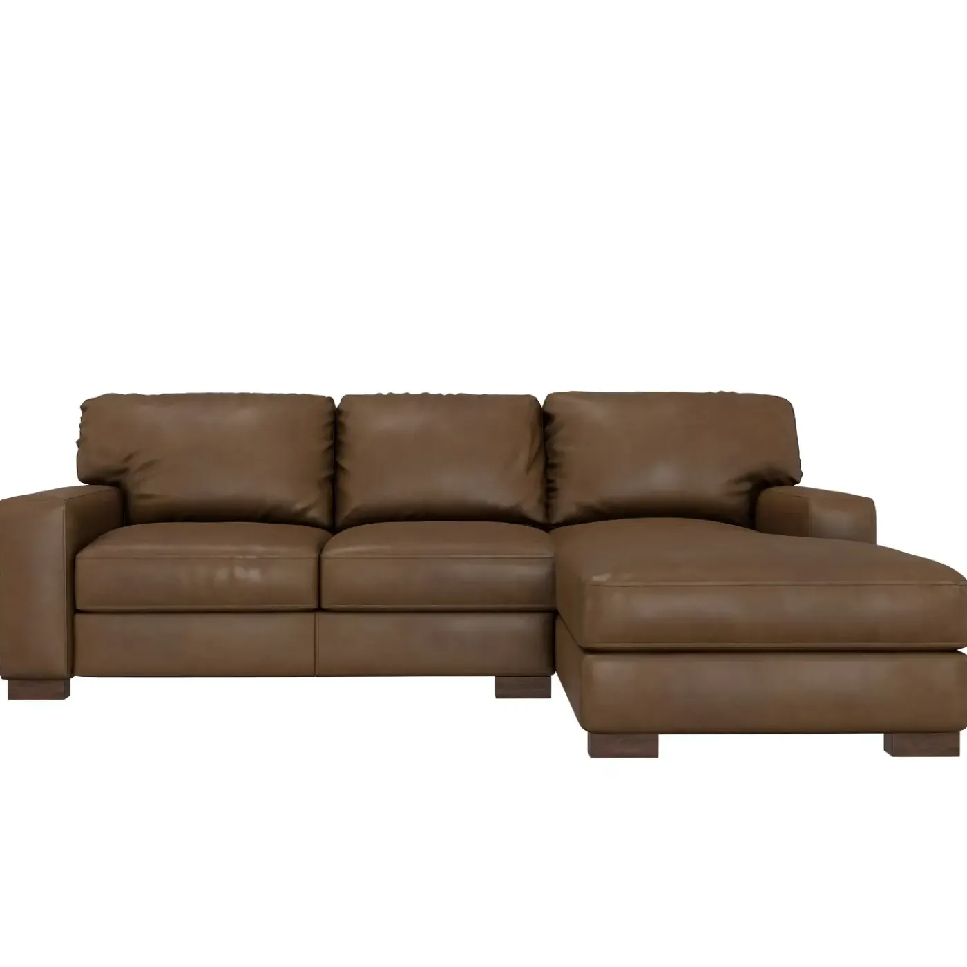 Clearance Monarch 2pc Leather Sofa with Right Chaise Sectionals