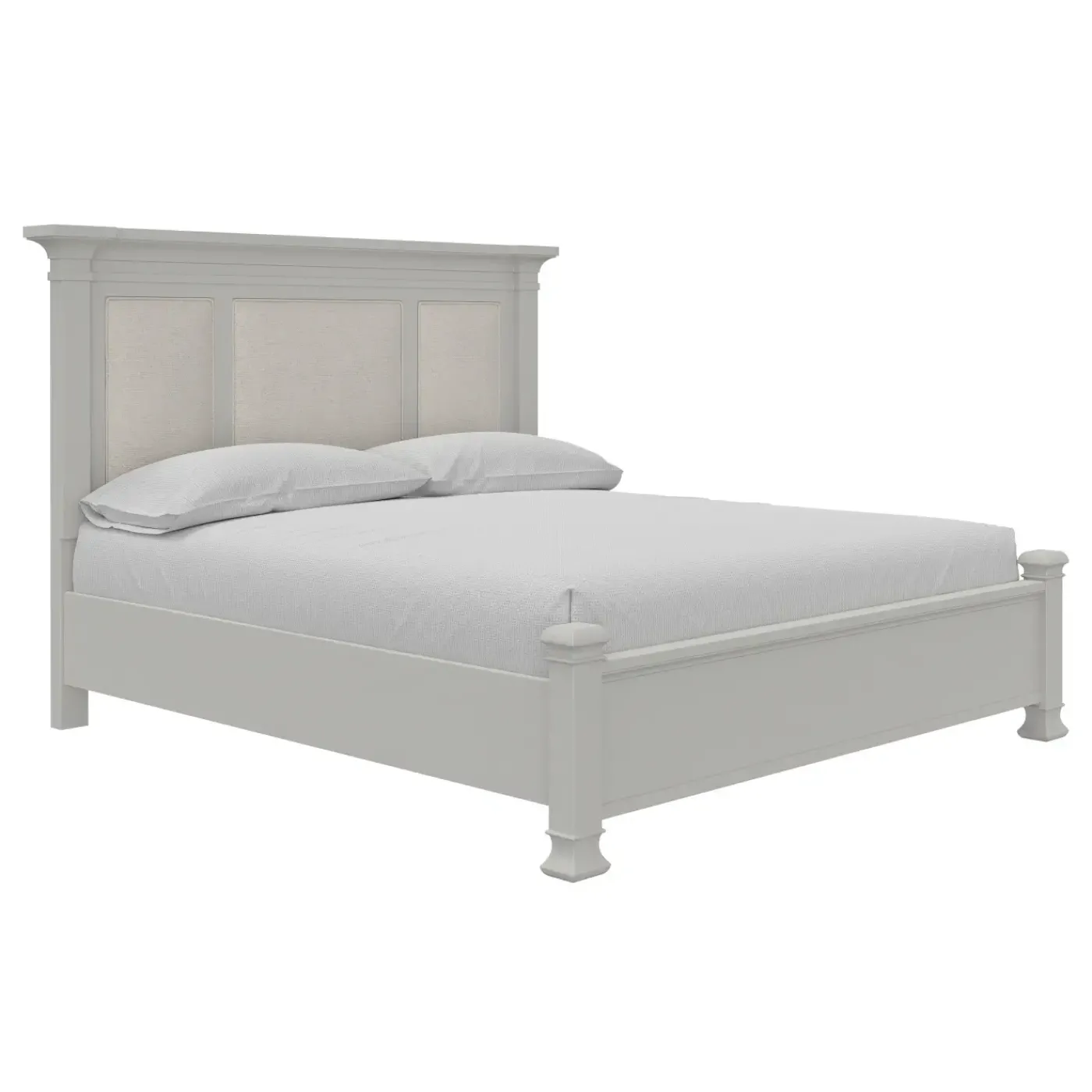Discount Newport King Upholstered Panel Bed King Beds