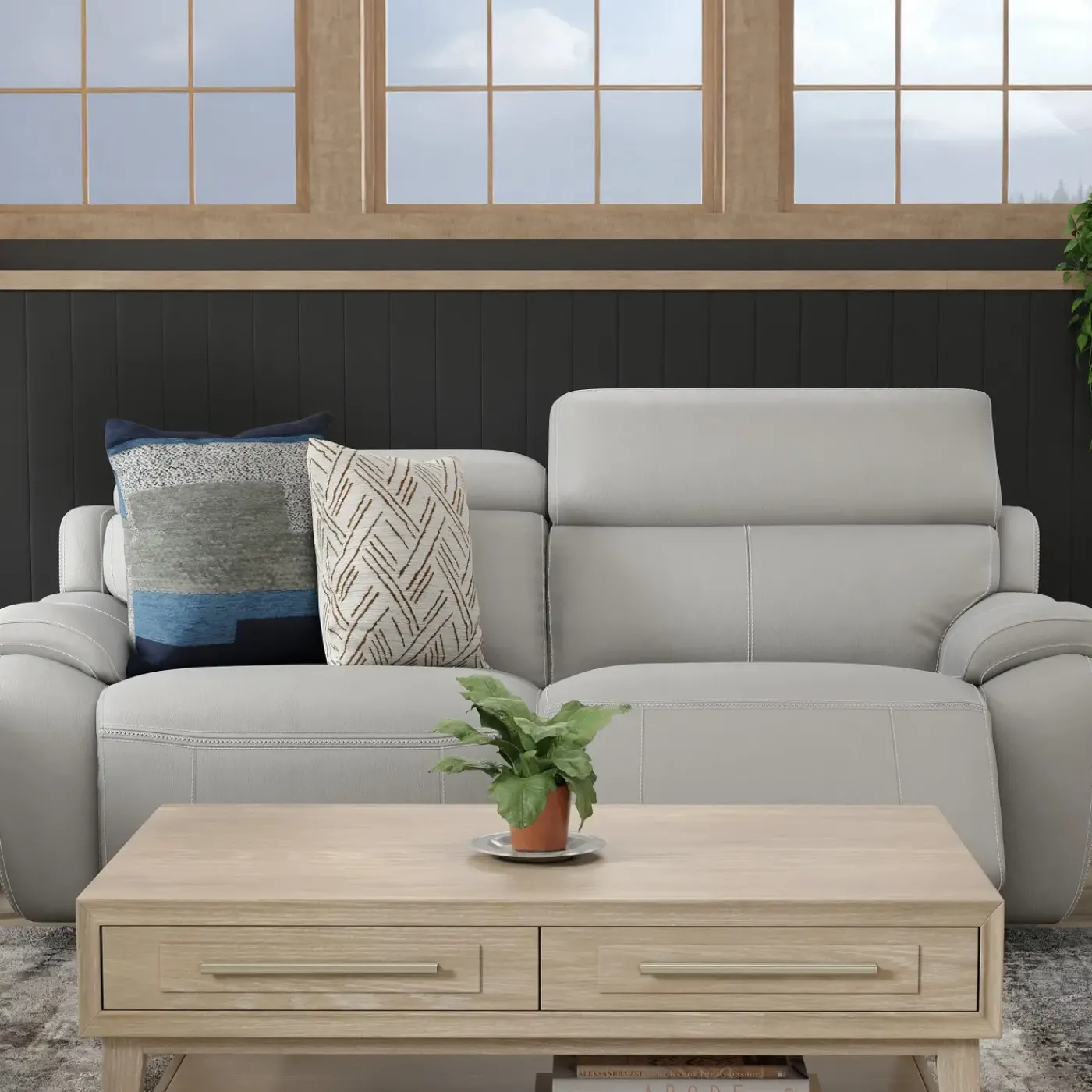 Outlet Nixon Leather Living Room Set Living Room Sets|Reclining Furniture