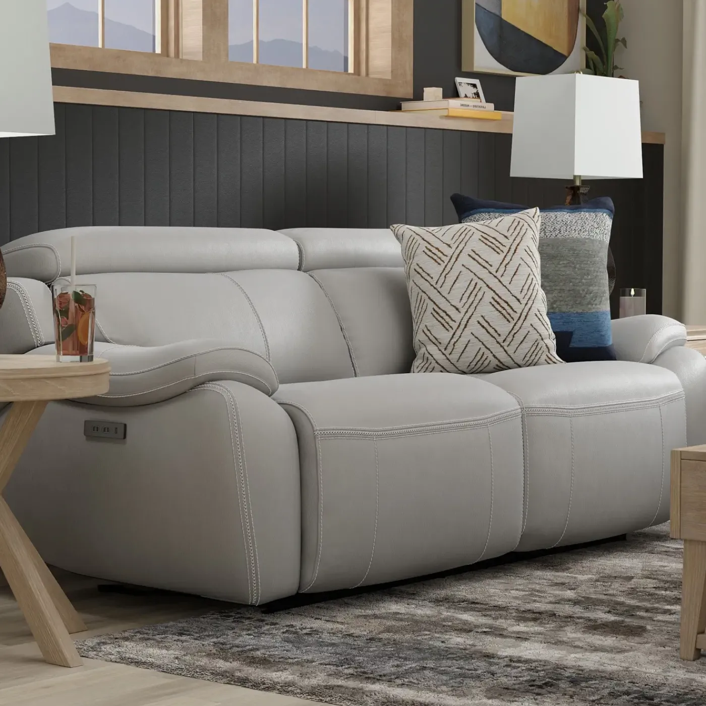 Outlet Nixon Leather Living Room Set Living Room Sets|Reclining Furniture