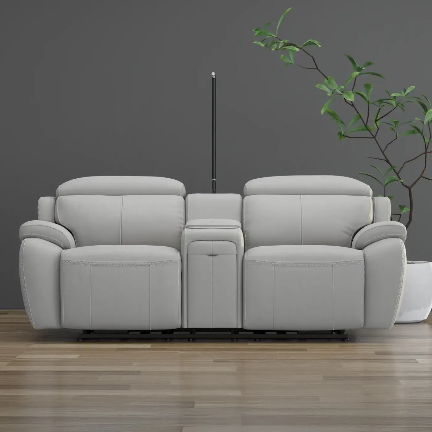 Best Nixon-New! Leather Power Loveseat Loveseats
