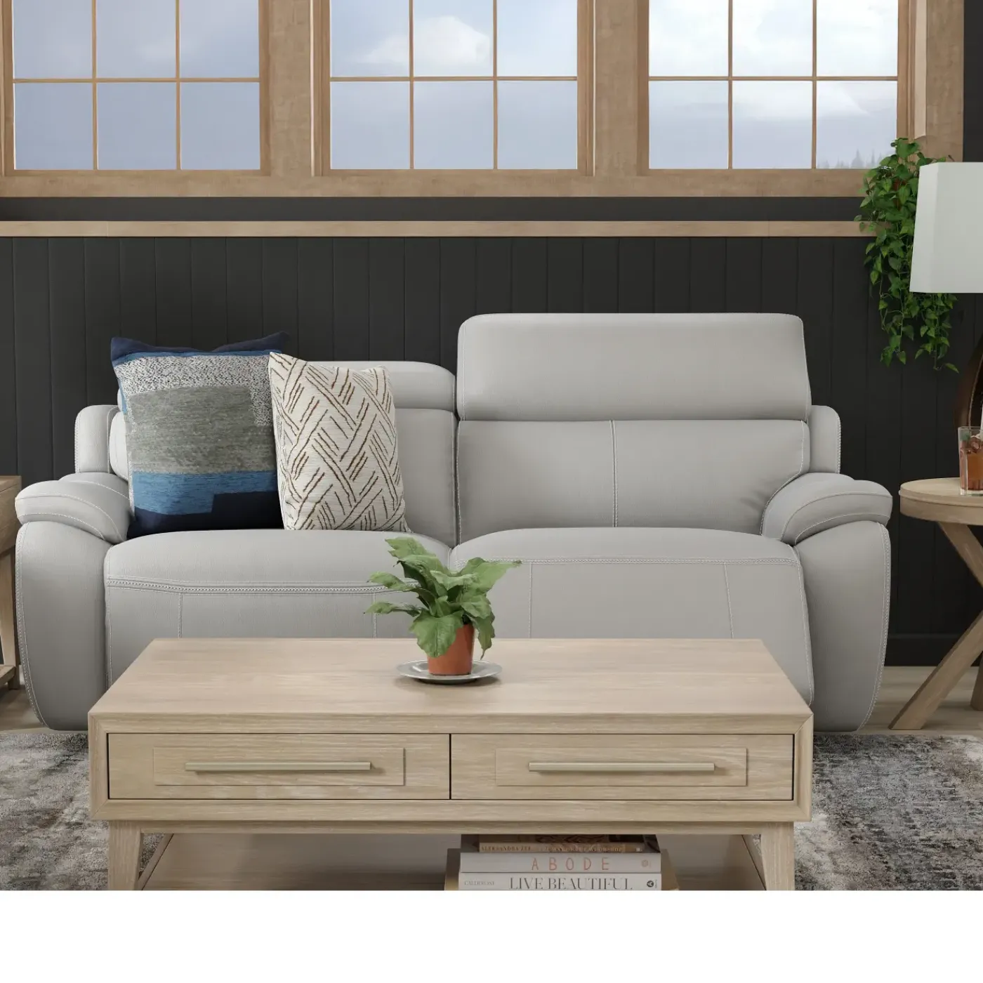 Best Nixon-New! Leather Power Loveseat Loveseats
