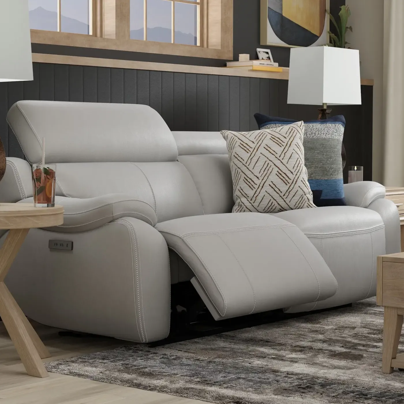 Best Nixon-New! Leather Power Sofa Sofas & Couches|Leather Sofas