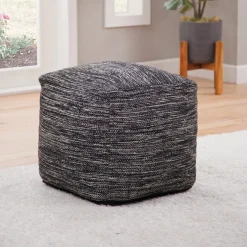 Hot Omari Pouf Square Ottoman All Outlet & Clearance Items|Ottomans