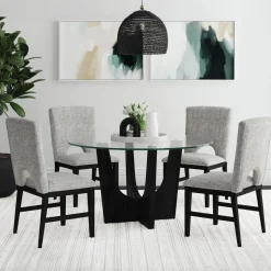 Outlet Orwell Round Glass Dining Set-New! Dining Room Sets
