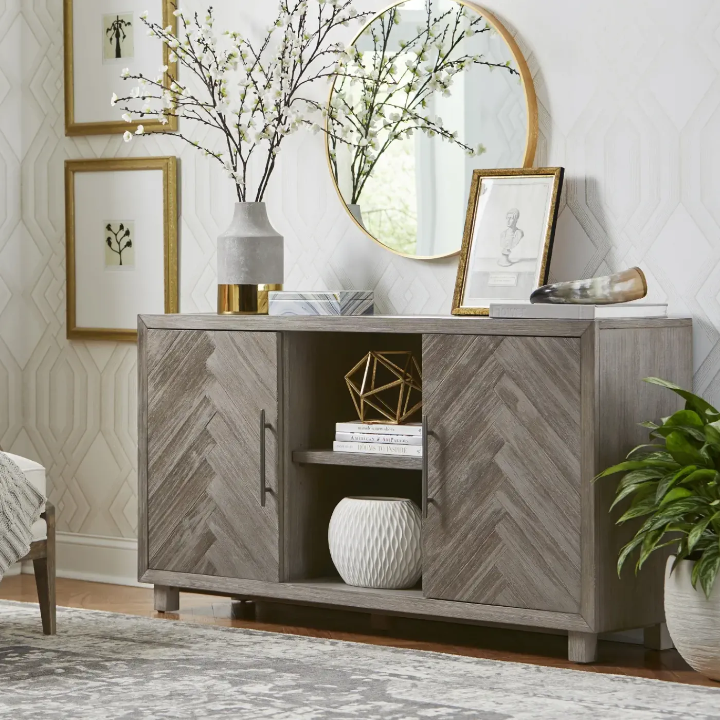 Outlet Pasadena 60" 2 Door Console Entertainment Centers & Tv Stands