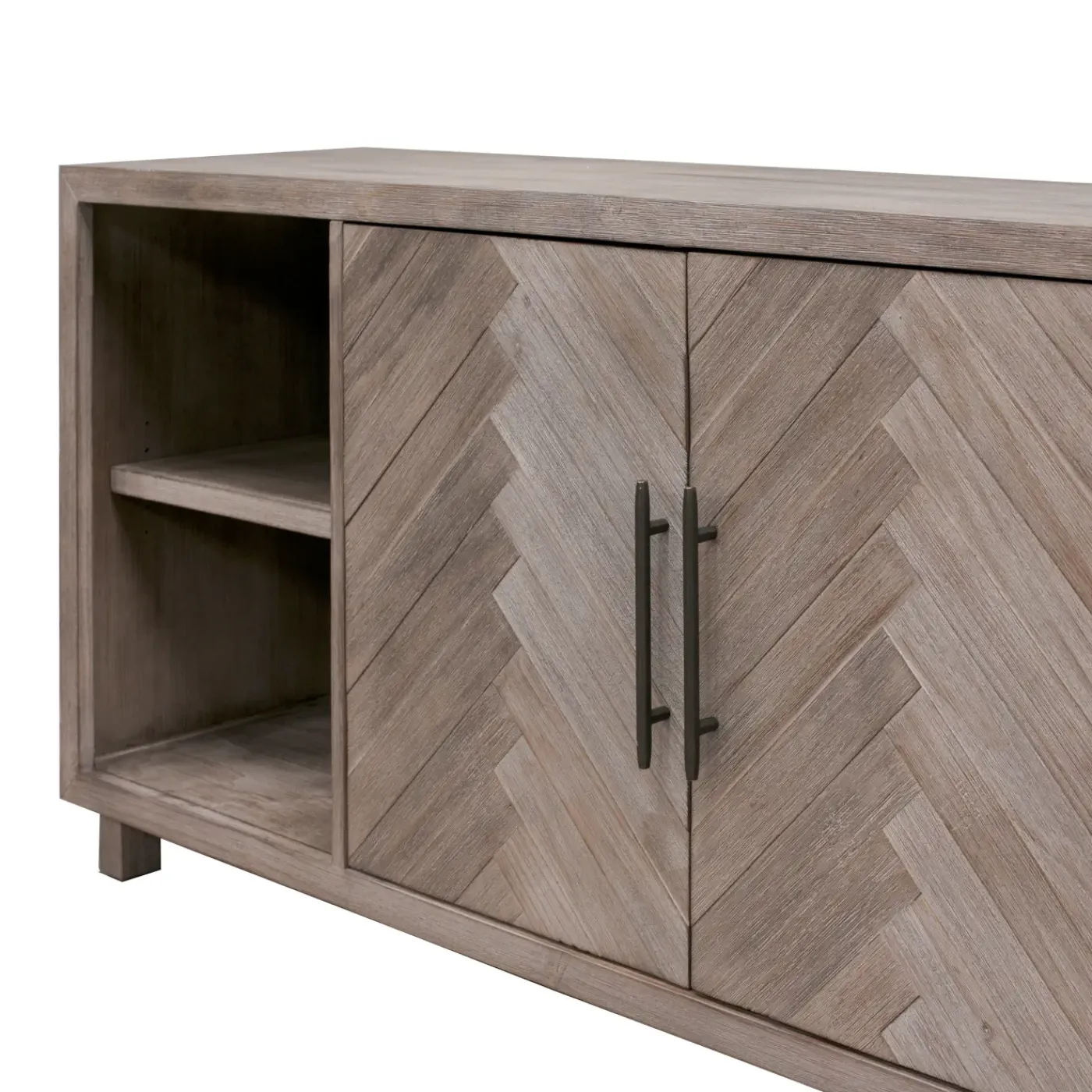 Discount Pasadena 80" 2 Door Console Entertainment Centers & Tv Stands