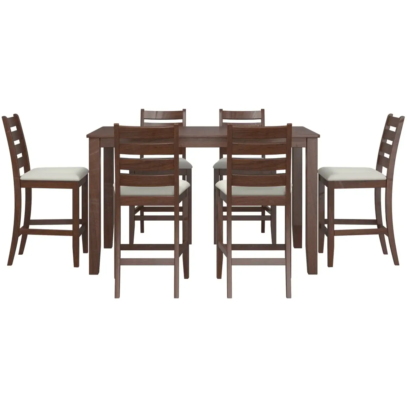 New Paseo Counter Height Dining Set-Walnut Dining Room Sets