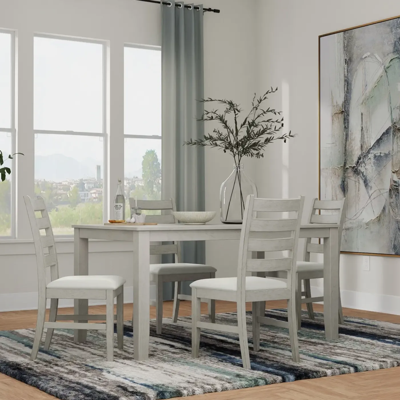 Clearance Paseo 5pc Dining Set: Table & 4 Chairs Dining Room Sets