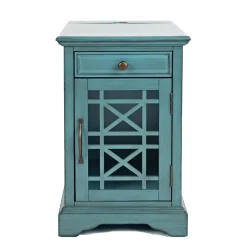 Best Pennington Chairside Table with Storage and Outlets Coffee & Cocktail Tables