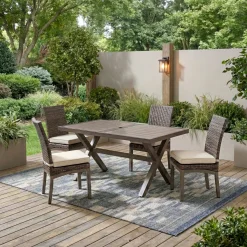 New Puerto Nuevo 5pc Outdoor Set: Table & 4 Side Chairs Outdoor Dining