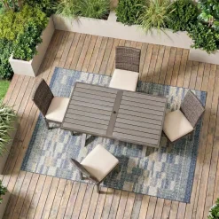 New Puerto Nuevo 5pc Outdoor Set: Table & 4 Side Chairs Outdoor Dining