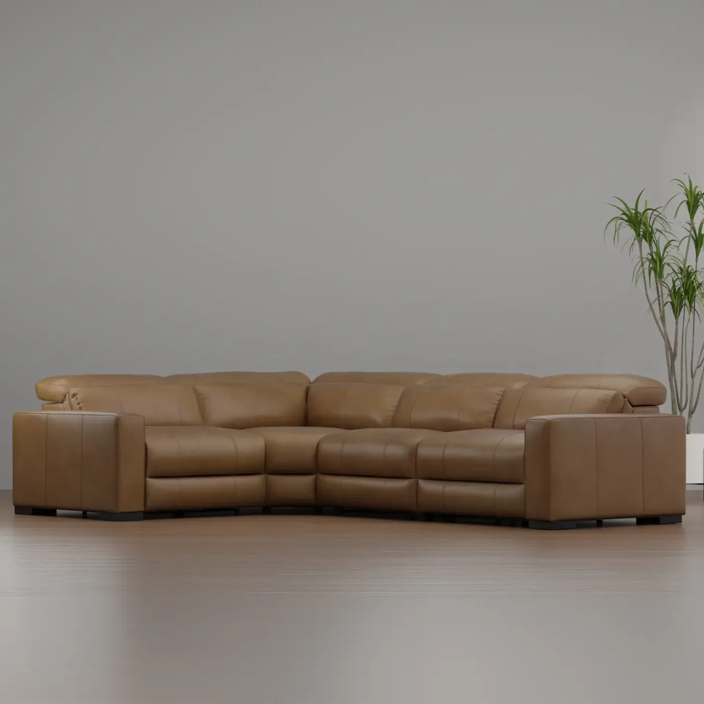 Discount Radiance 4pc Power Leather Sectional Reclining Furniture