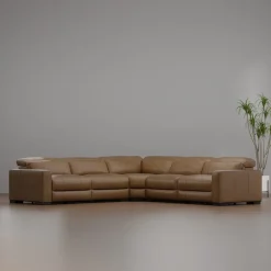 Hot Radiance 5pc Power Leather Sectional Reclining Furniture