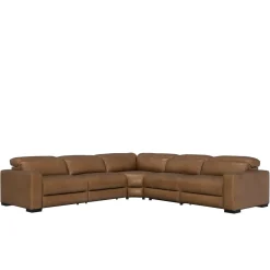 Hot Radiance 5pc Power Leather Sectional Reclining Furniture