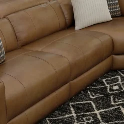 Hot Radiance 5pc Power Leather Sectional Reclining Furniture