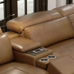 Online Radiance 7pc Power Leather Sectional Reclining Furniture