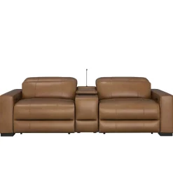 Discount Radiance Power Leather Loveseat with Console Sofas & Couches|Reclining Furniture