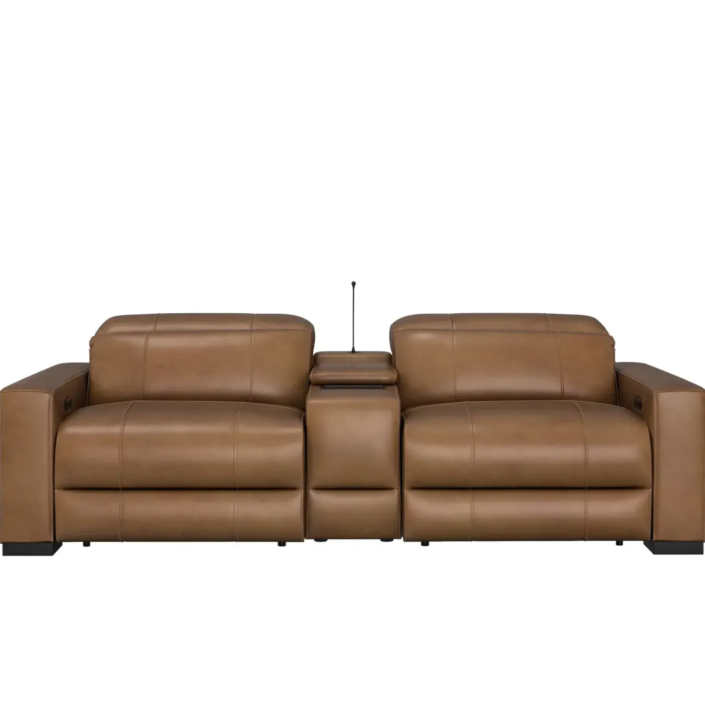 Discount Radiance Power Leather Loveseat with Console Sofas & Couches|Reclining Furniture