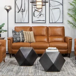 Hot Remy Leather Power Reclining Sofa & Power Reclining Loveseat with Power Headrests Living Room Sets