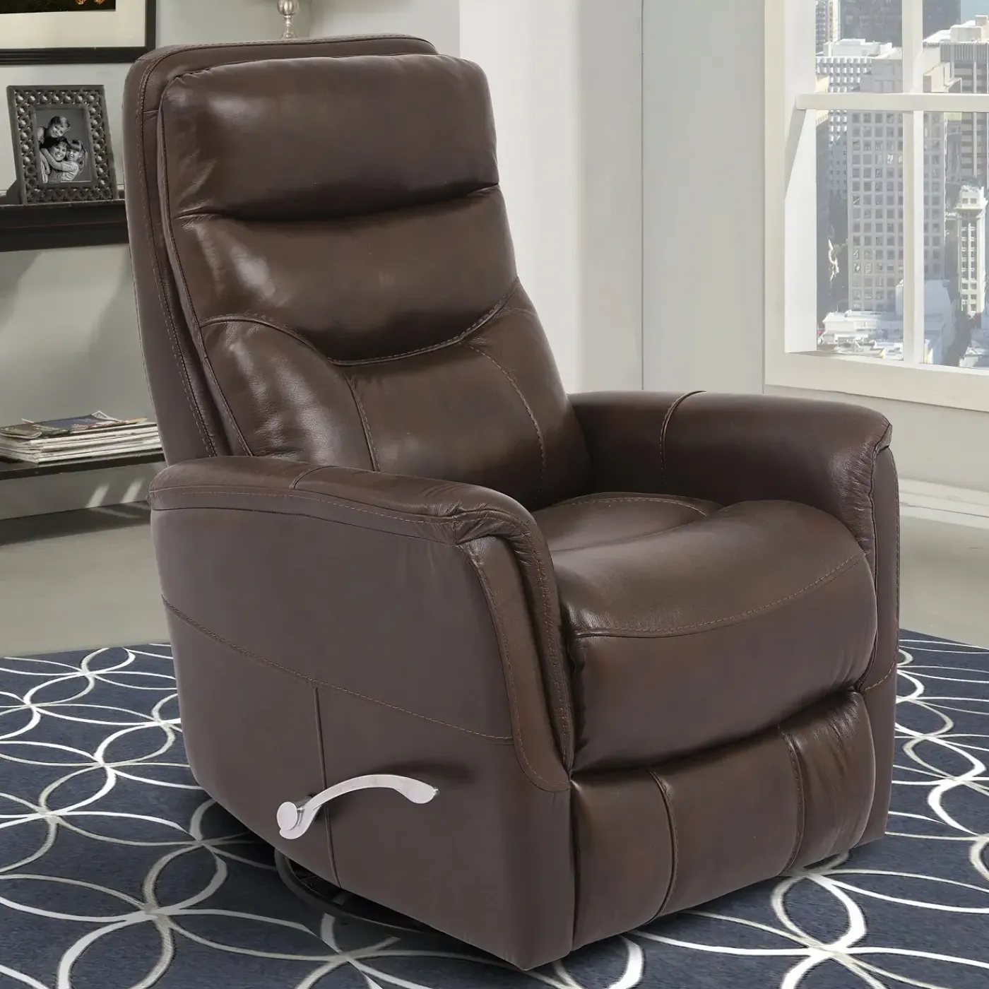 Clearance Reno Leather Glider Swivel Recliner Recliners