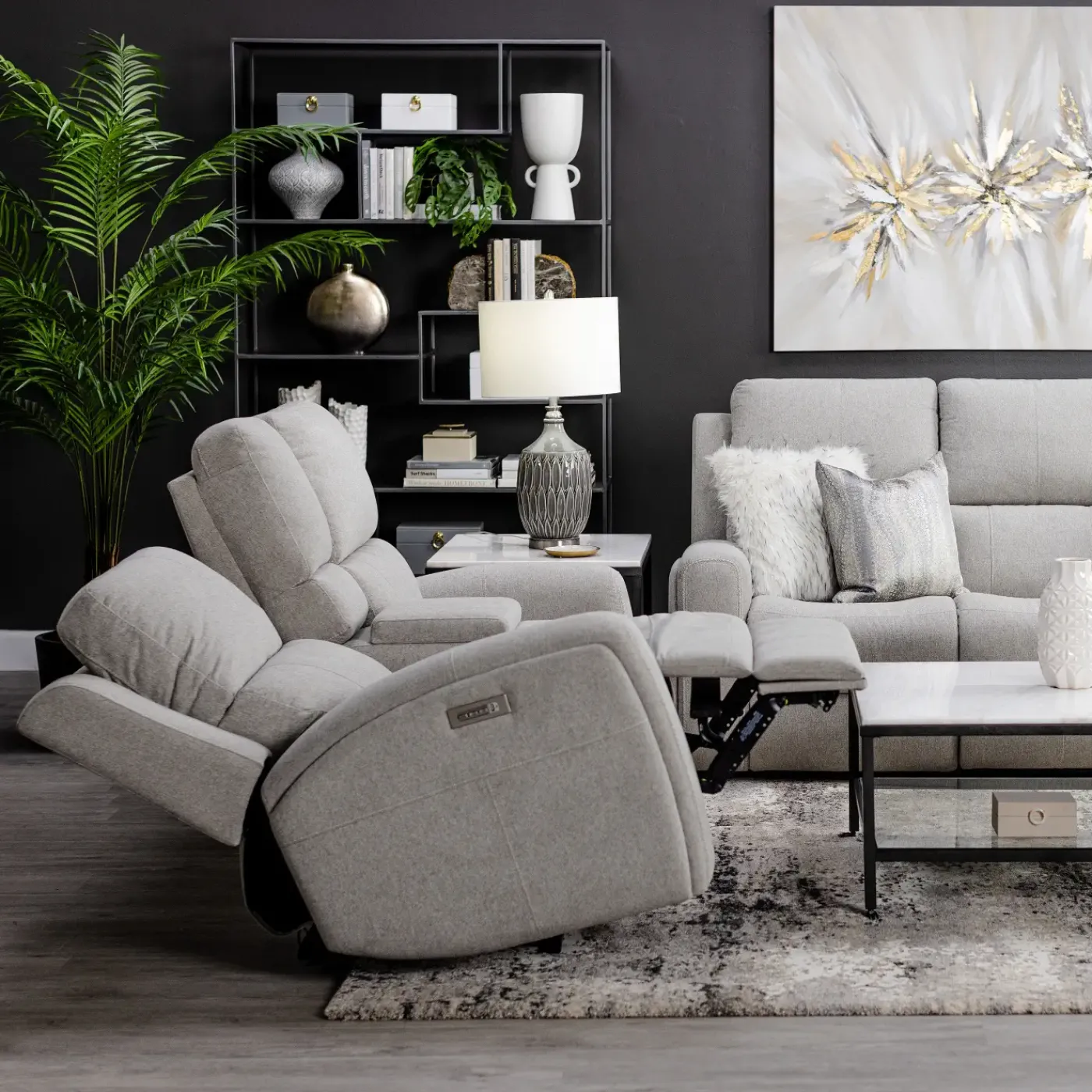 Best Riverdale Gray Reclining Living Room Set Living Room Sets|Reclining Furniture