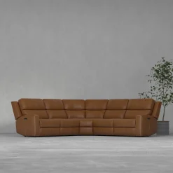 New Riverdale 5pc Leather Power Sectional Sectionals