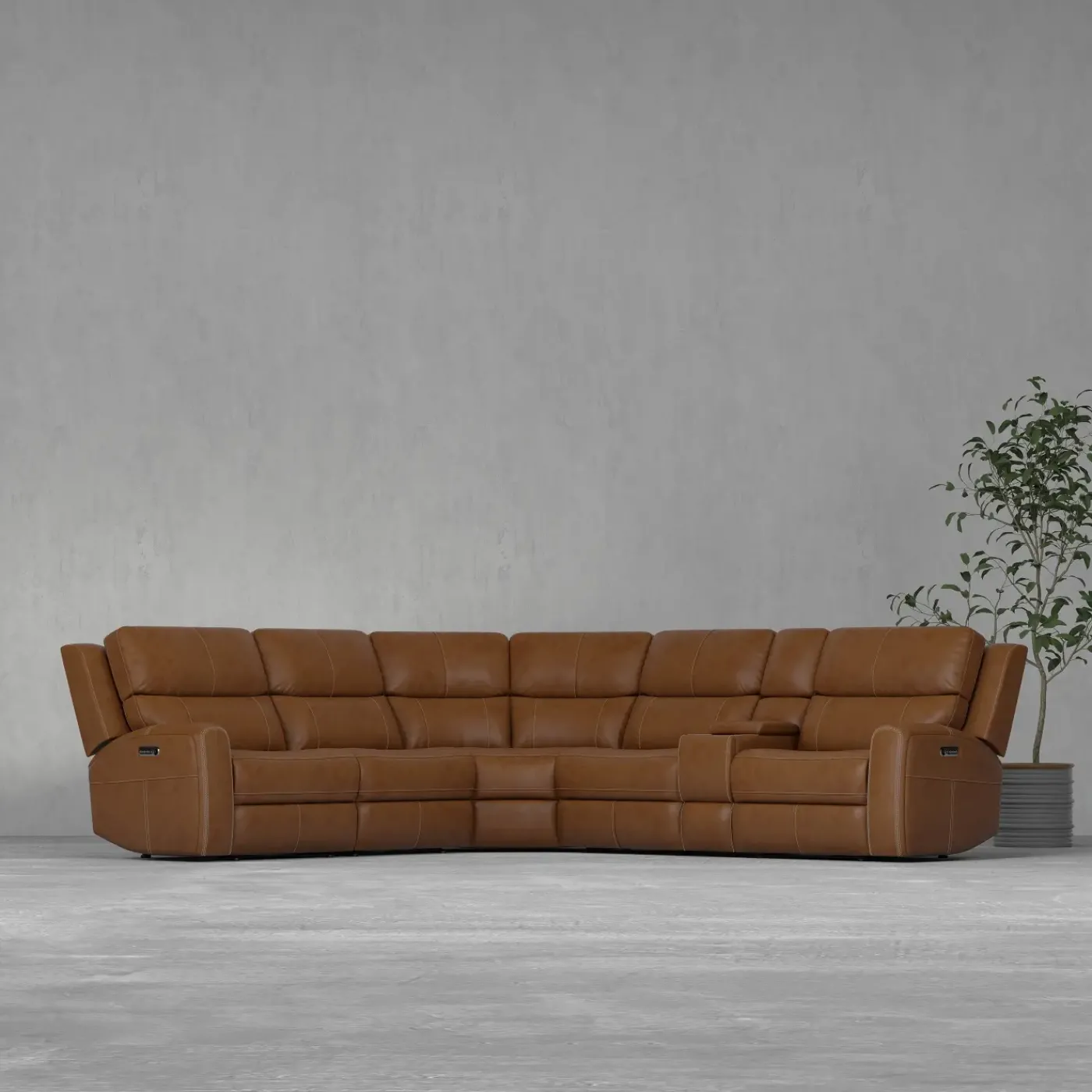 Best Riverdale 6pc Leather Power Sectional Sectionals