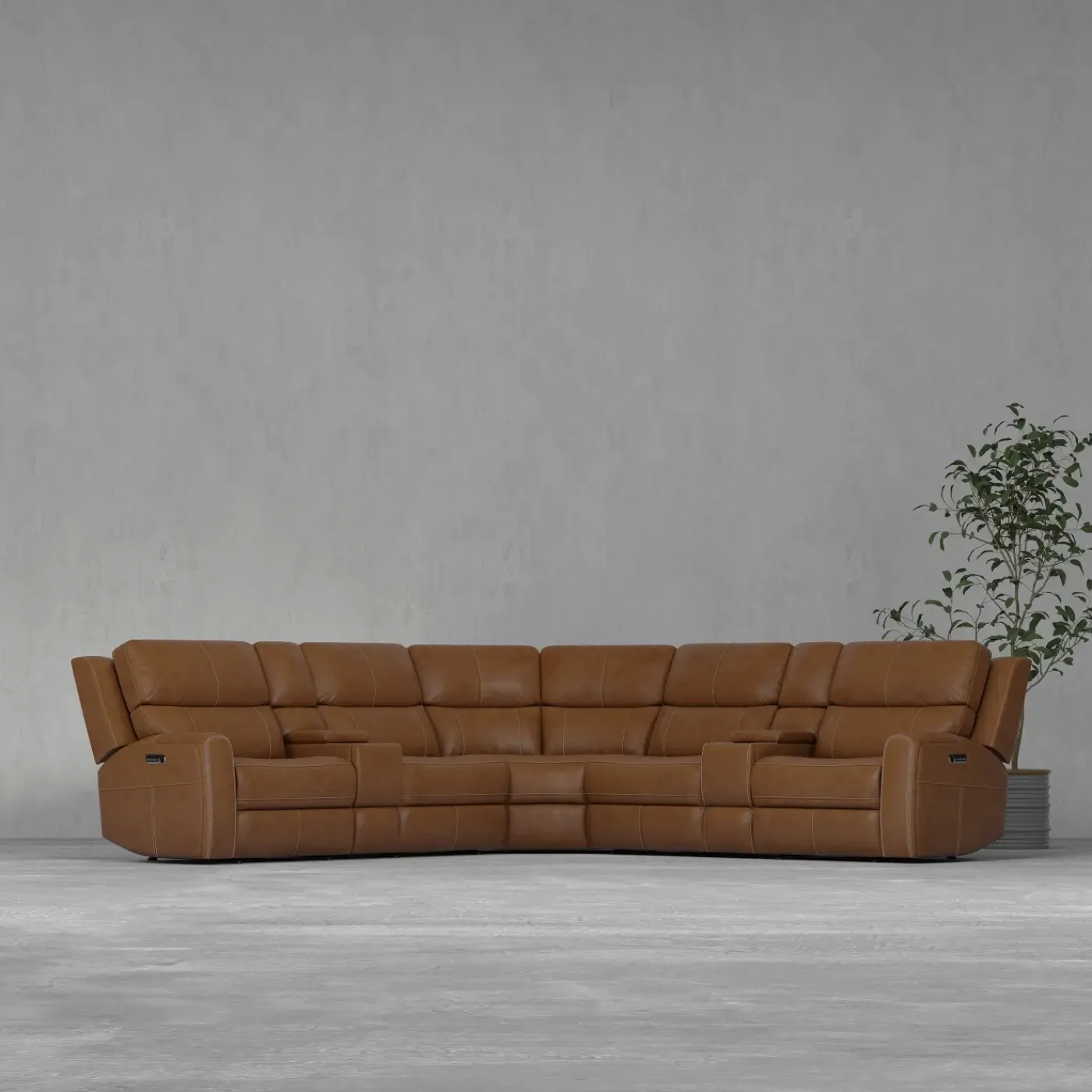 Discount Riverdale 7pc Leather Power Sectional Sectionals