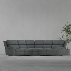Outlet Riverdale 5pc Leather Sectional Sectionals