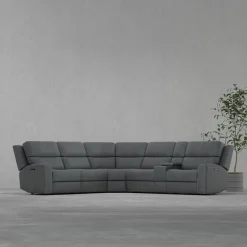 Sale Riverdale 6pc Leather Sectional with Wireless Charging Sectionals