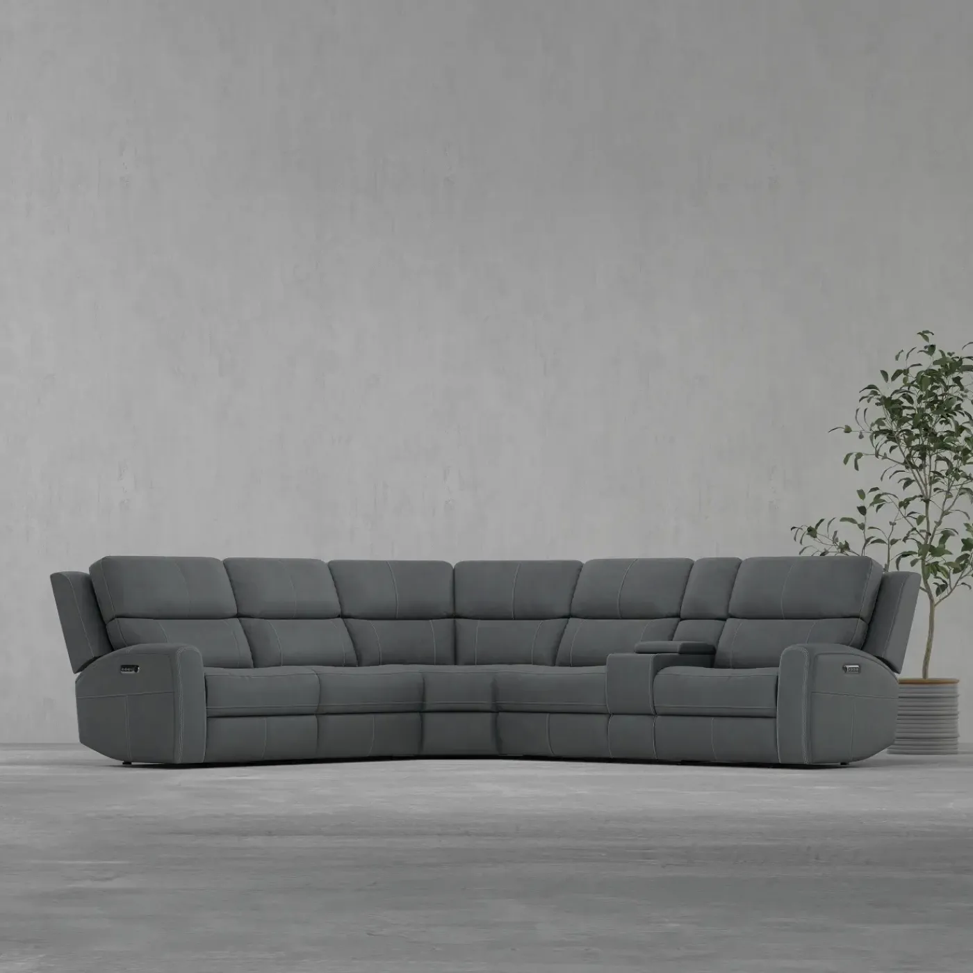 Sale Riverdale 6pc Leather Sectional with Wireless Charging Sectionals