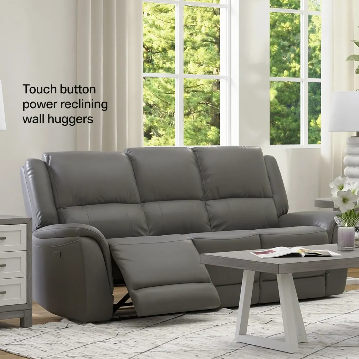 Best Rockwell Buy the Power Reclining Leather Sofa, Get the Power Recliner Free Living Room Sets|Reclining Furniture