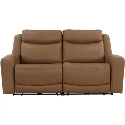 Sale Ryder Leather Power Reclining Loveseat with Heat & Massage Loveseats